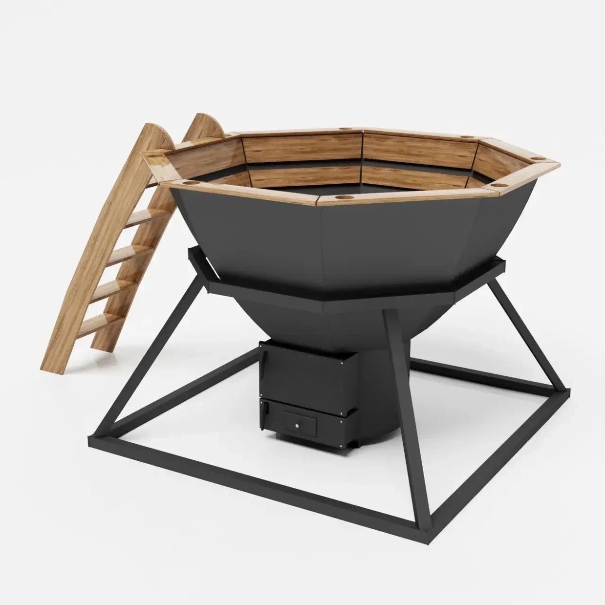 Спачан банный чан черный металл 1500мм  (рис.1)