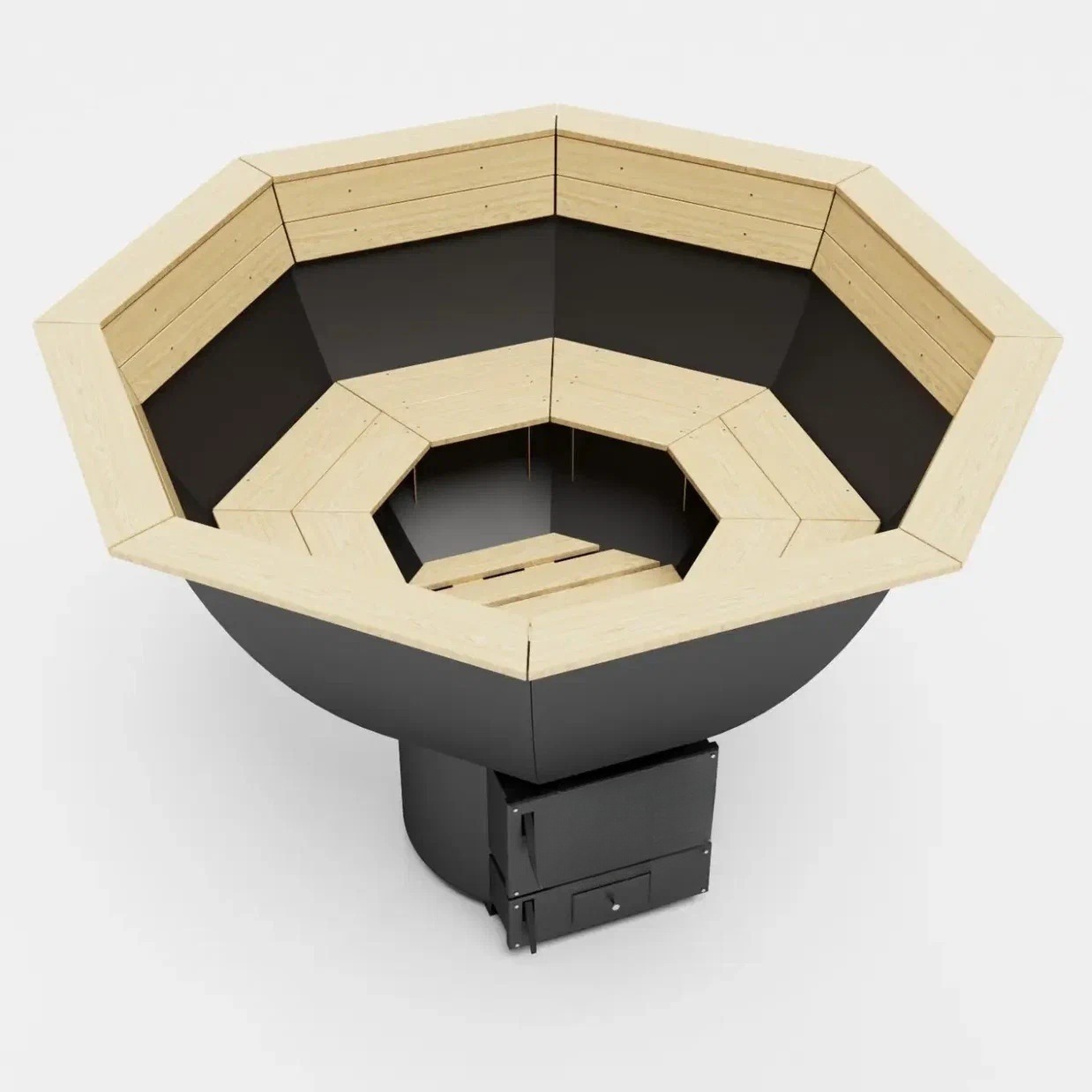 Спачан банный чан черный металл 1500мм  (рис.2)